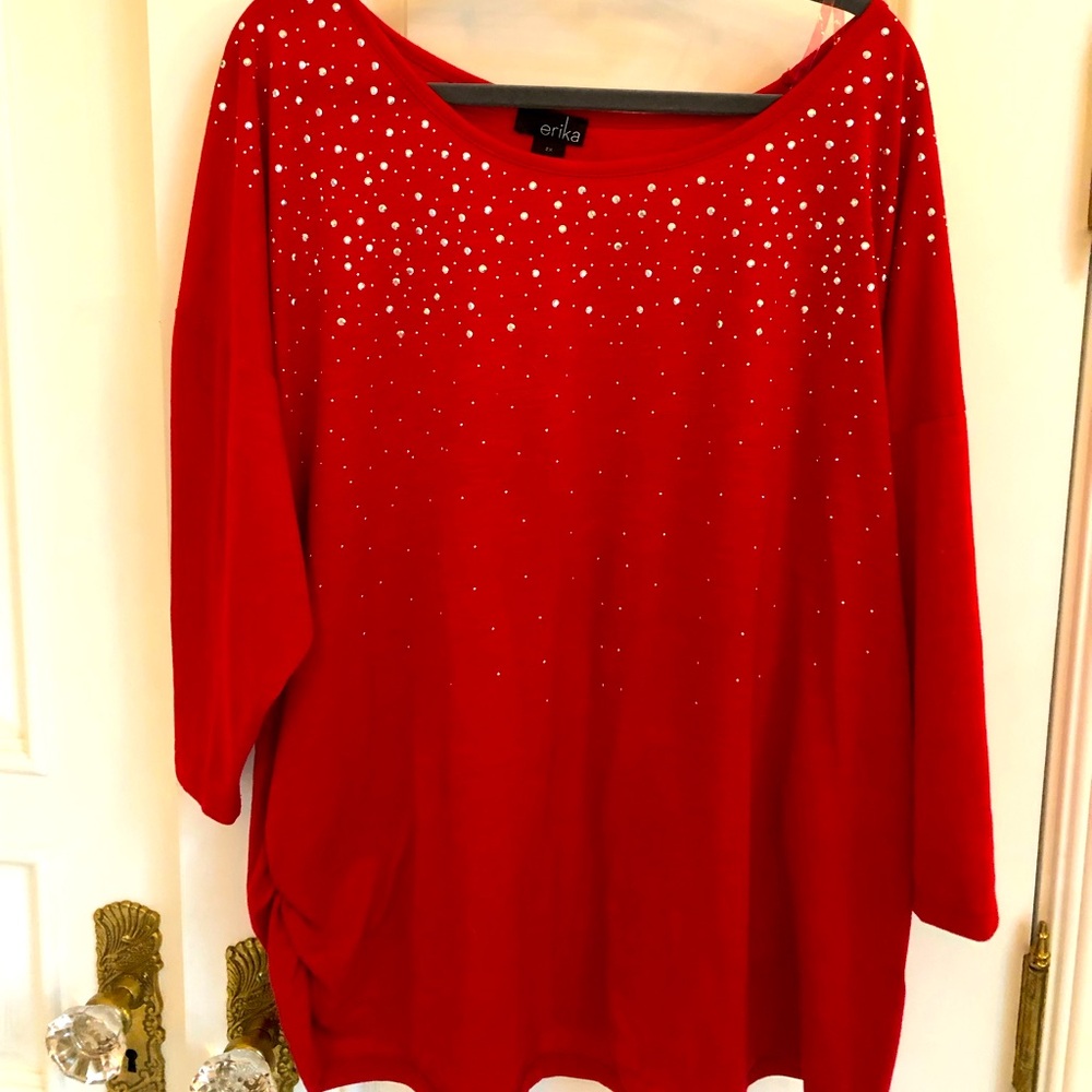 Red bling top
